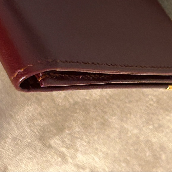 Cartier Bordeaux Leather Bifold Long Wallet - Amazing Condition! - Picture 5 of 8
